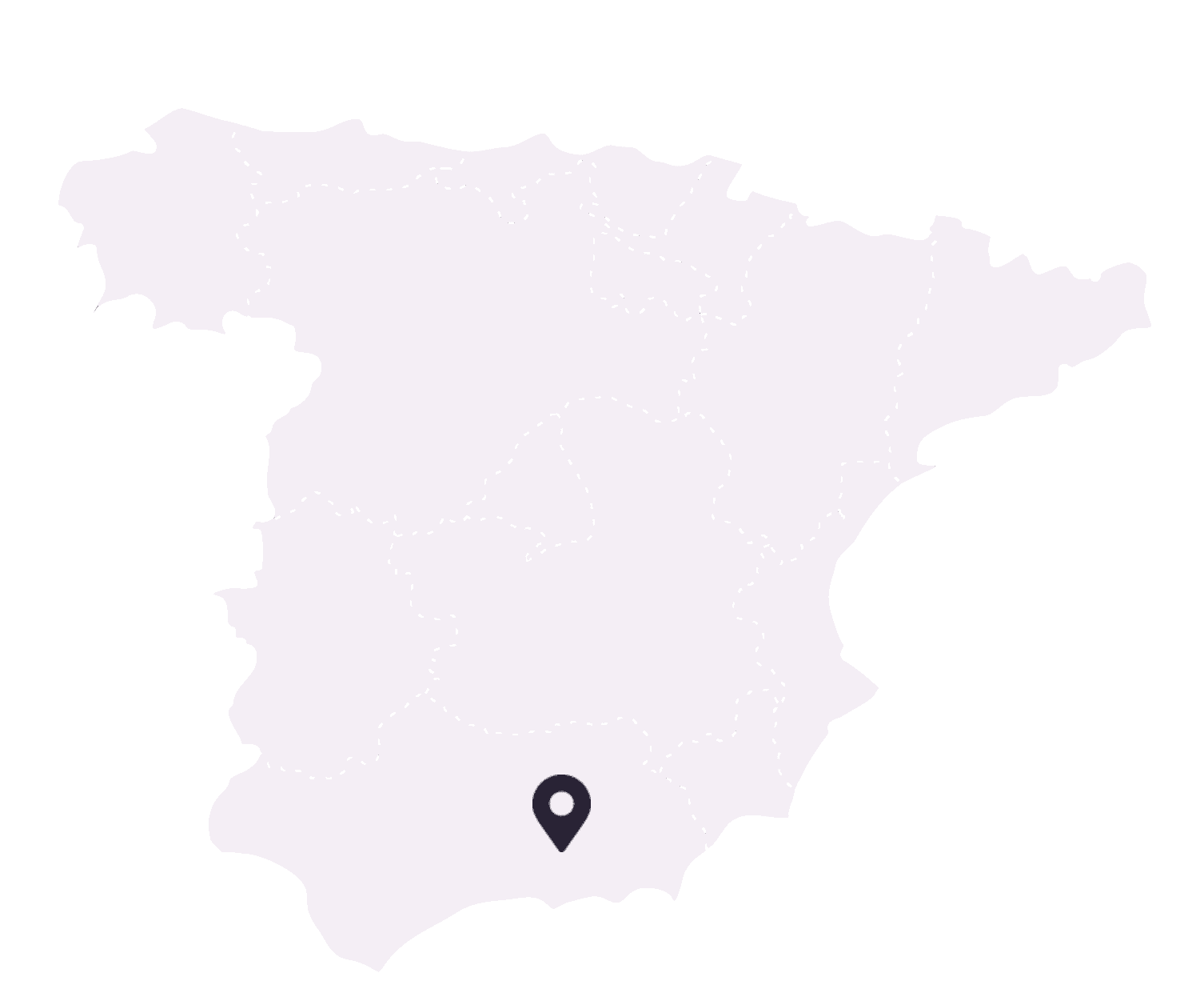 map of Andalusia, Spain